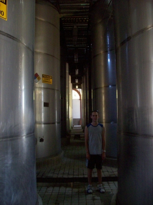 Andrew Wharton at Casa Herradura, tequila processing plant
