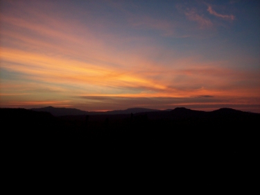 sunset over Tapalpa, Mexico
