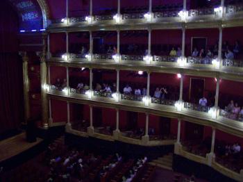 Dave Clingman and Andrew Wharton attend Ballet Folklorico in Teatro Degollado in Guadalajara, Jalisco, Mexico