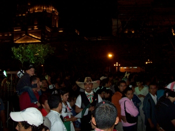 Andrew J. Wharton and Dave Clingman celebrate 16 de Septiembre in downtown Guadalajara, Jalisco, Mexico