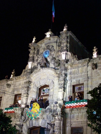 Andrew J. Wharton and Dave Clingman celebrate 16 de Septiembre in downtown Guadalajara, Jalisco, Mexico