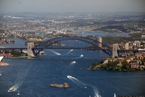 Harbour Bridge across Tasman Sea in Sydney, Australia
