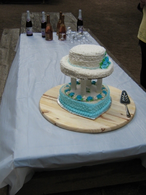 Andrew J. Wharton and Dave Clingman's cake created by Joann Swallow at their Commitment Ceremony