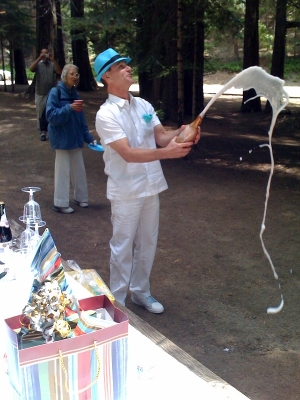 champagne at Andrew J. Wharton and Dave Clingman's Commitment Ceremony