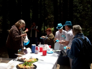 friends celebrate with Andrew J. Wharton and Dave Clingman at their Commitment Ceremony
